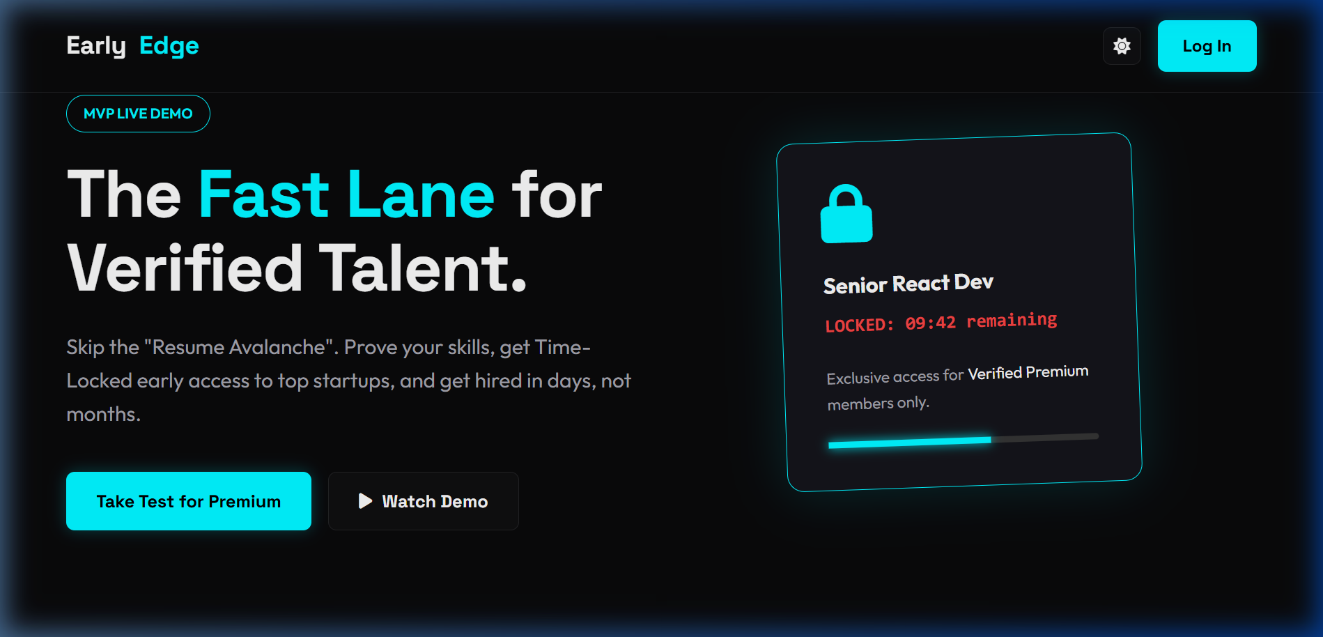 Early Edge — Job Application Platform Screenshot